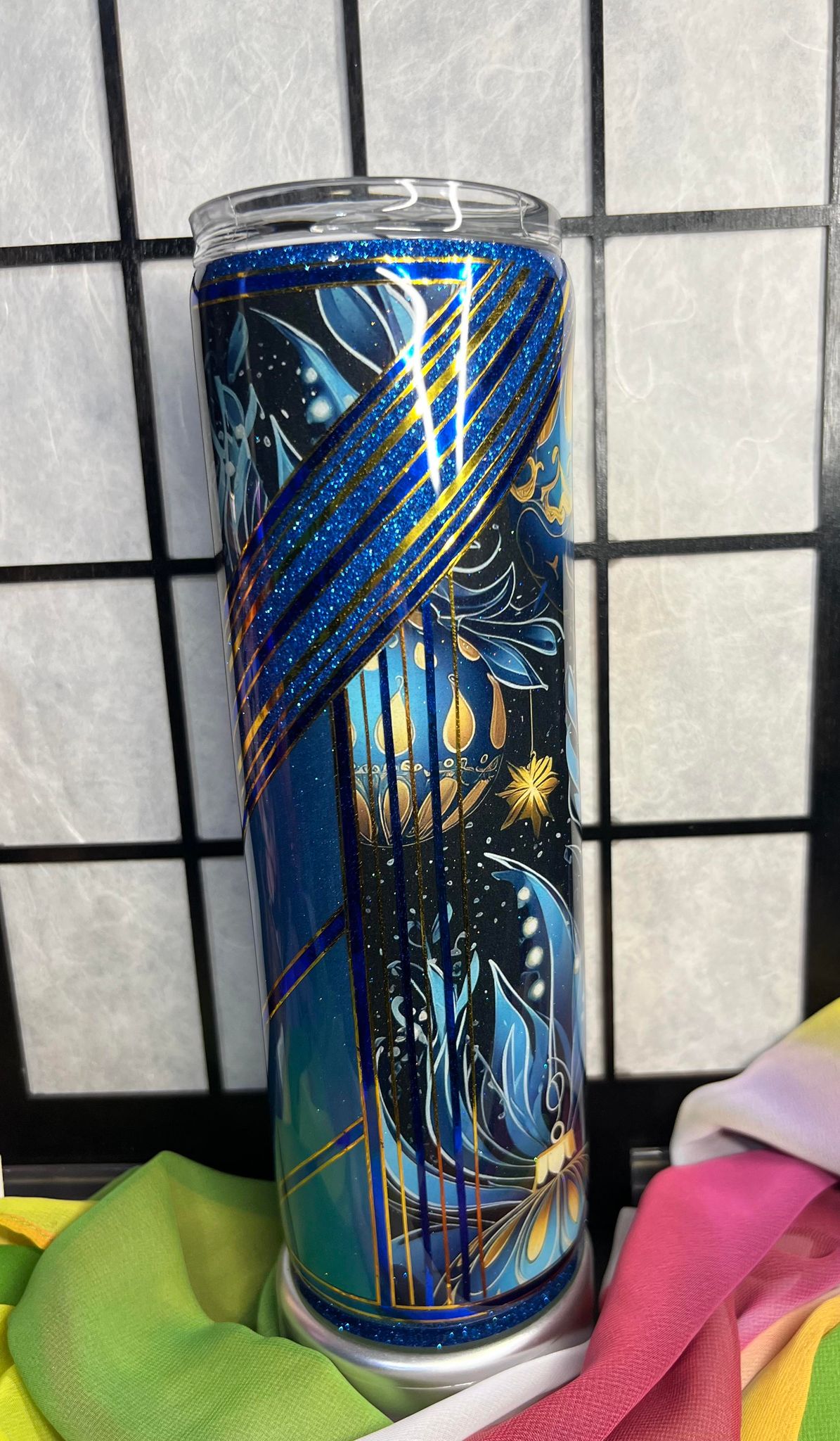 Blue Gold Swirl Holiday 2023