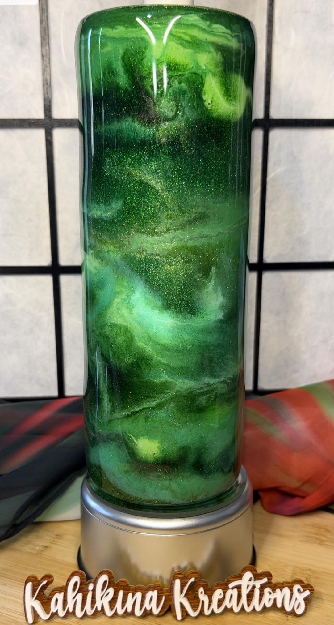 The Green Goblin Alcohol Ink Tumbler - 20oz