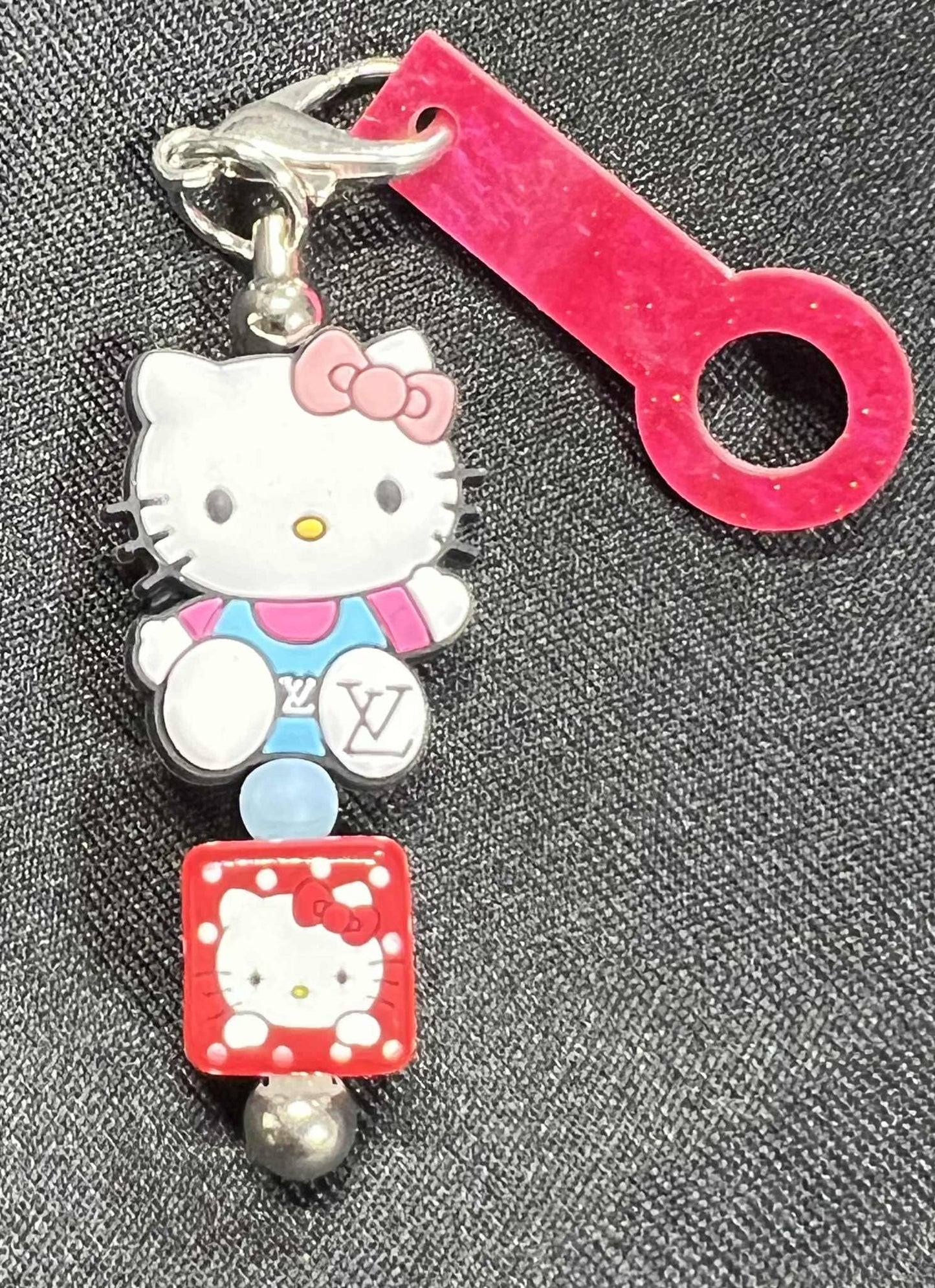 Beaded Straw Charm Toppers (Hard Plastic Ring)