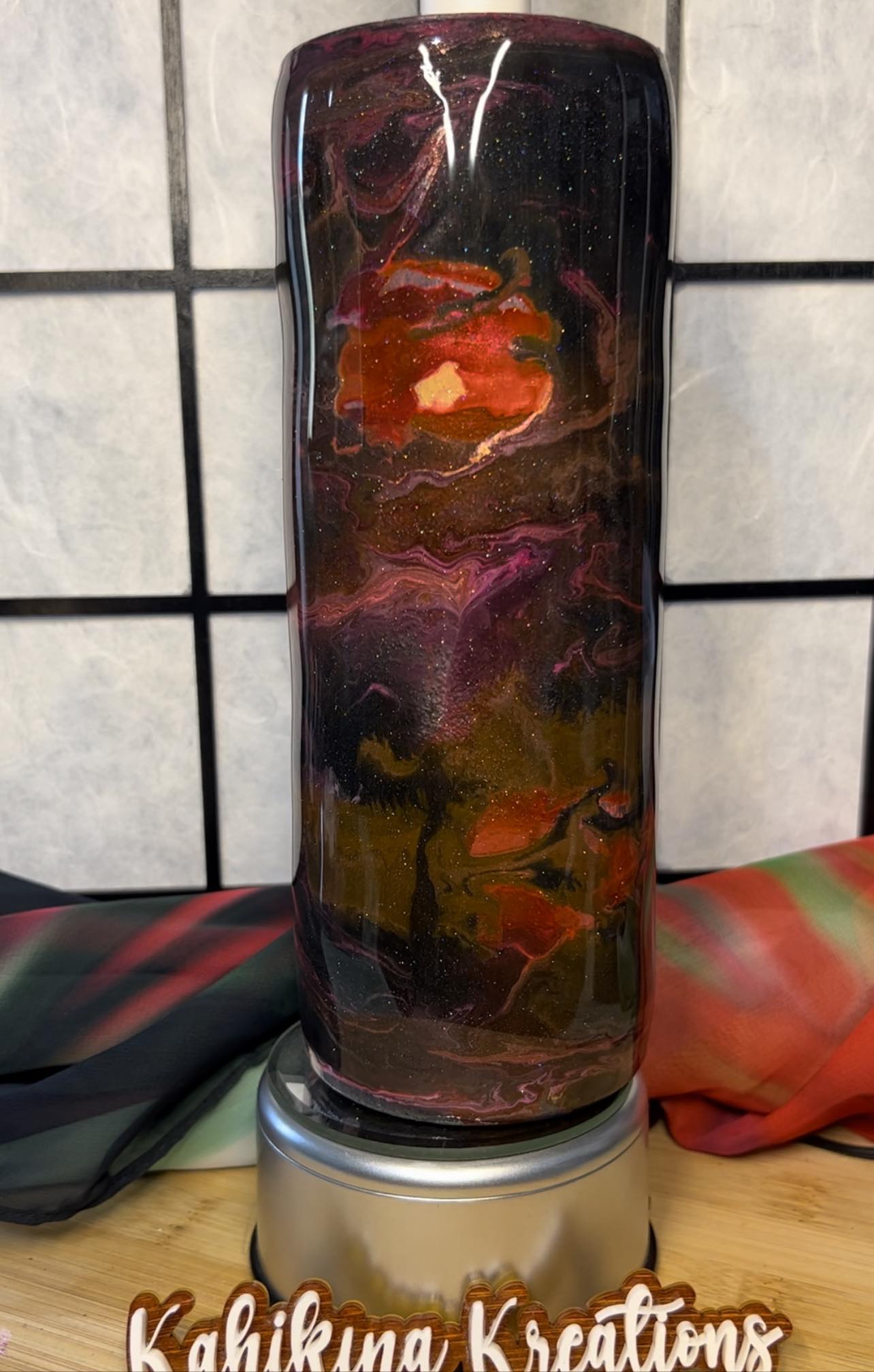 "KILAUEA" Alcohol Ink Tumbler - 20oz