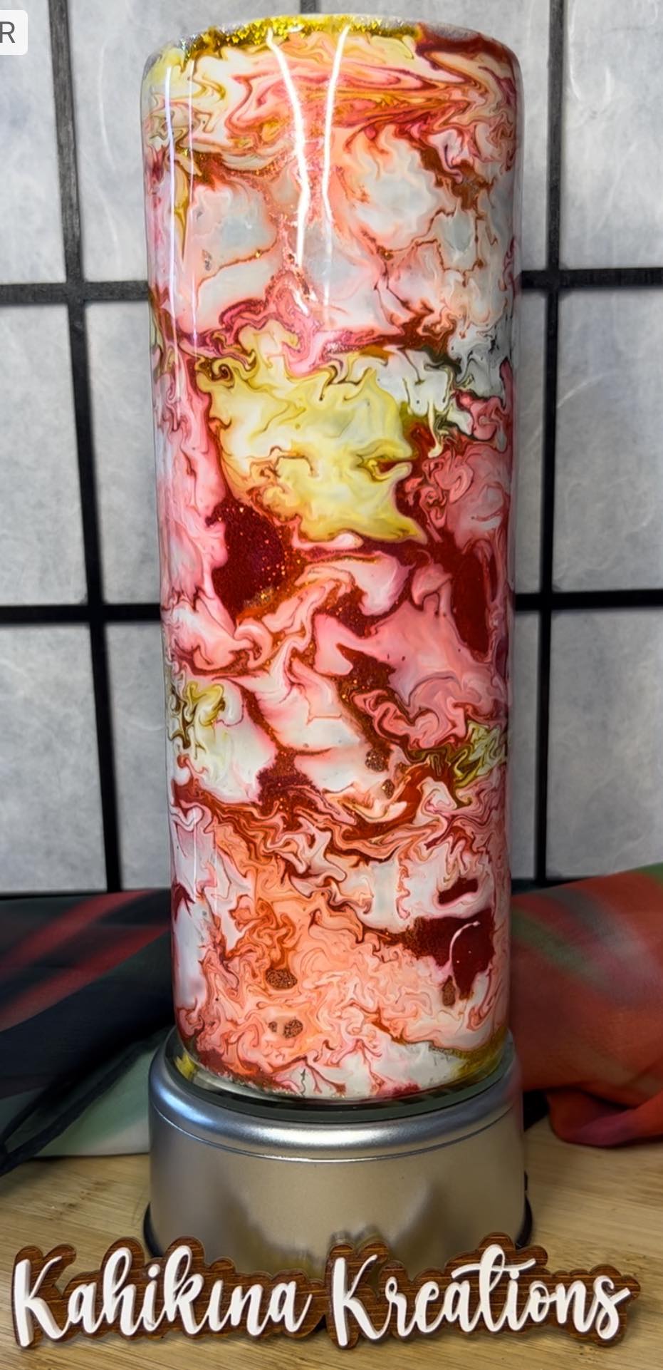 The Japanese Kimono Alcohol Ink Tumbler - 20oz