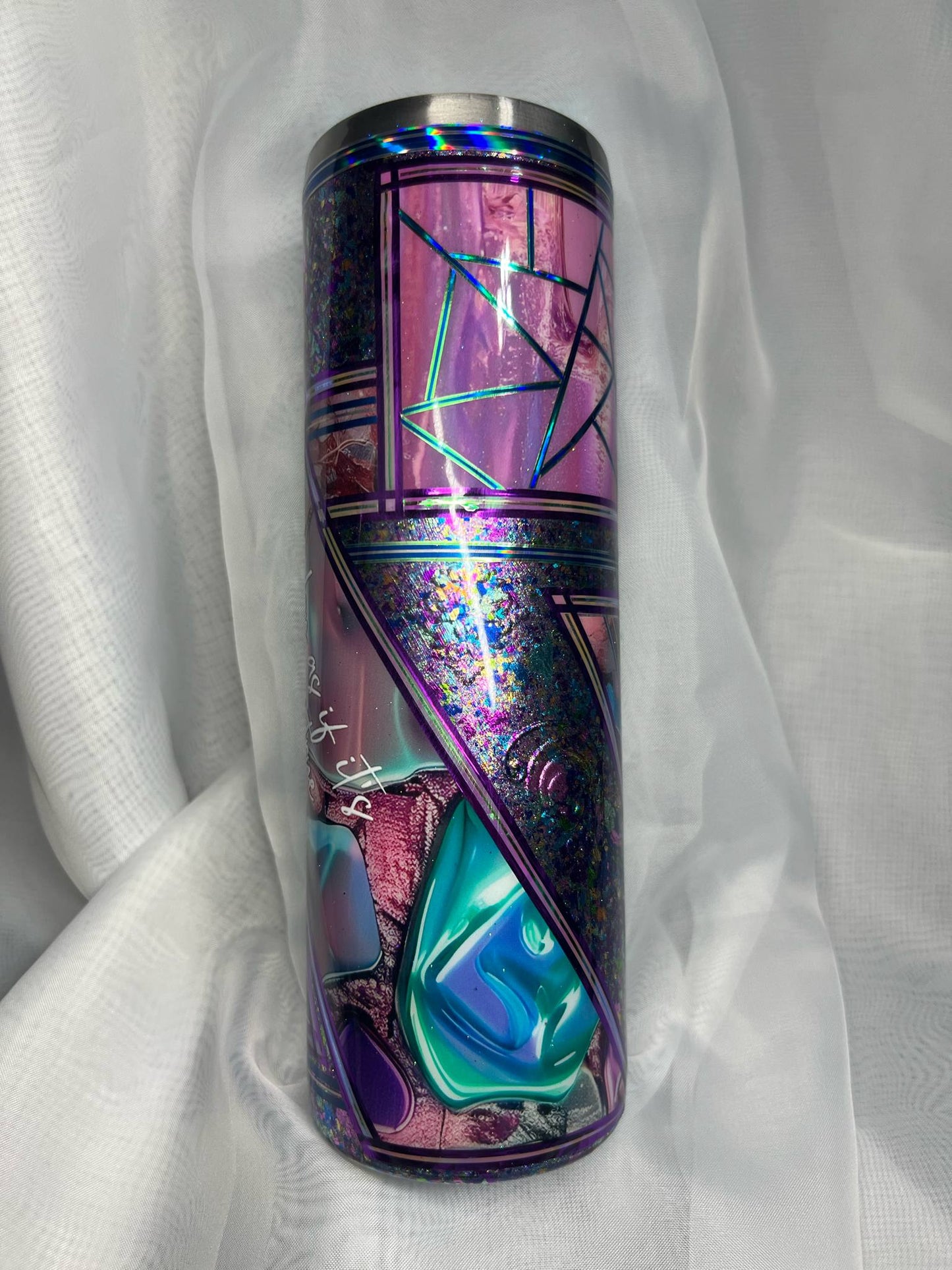 Mixed Media Purple- Live Each Day as if a Dream came true.