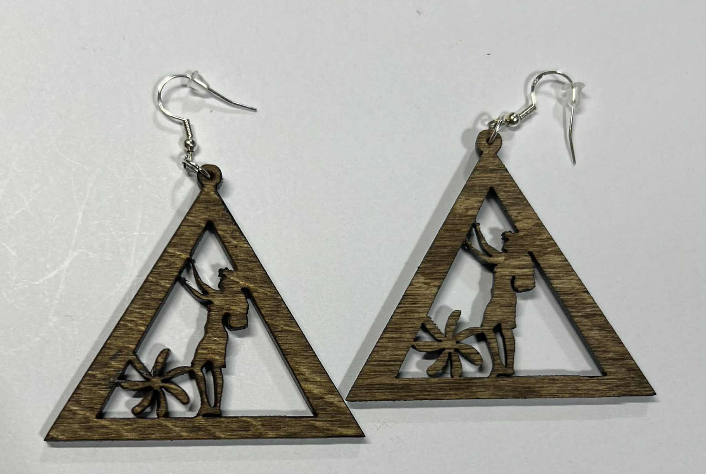 Rustic AS IS Misfits- Wahine (Female) Hula Dancer Triangle Earring
