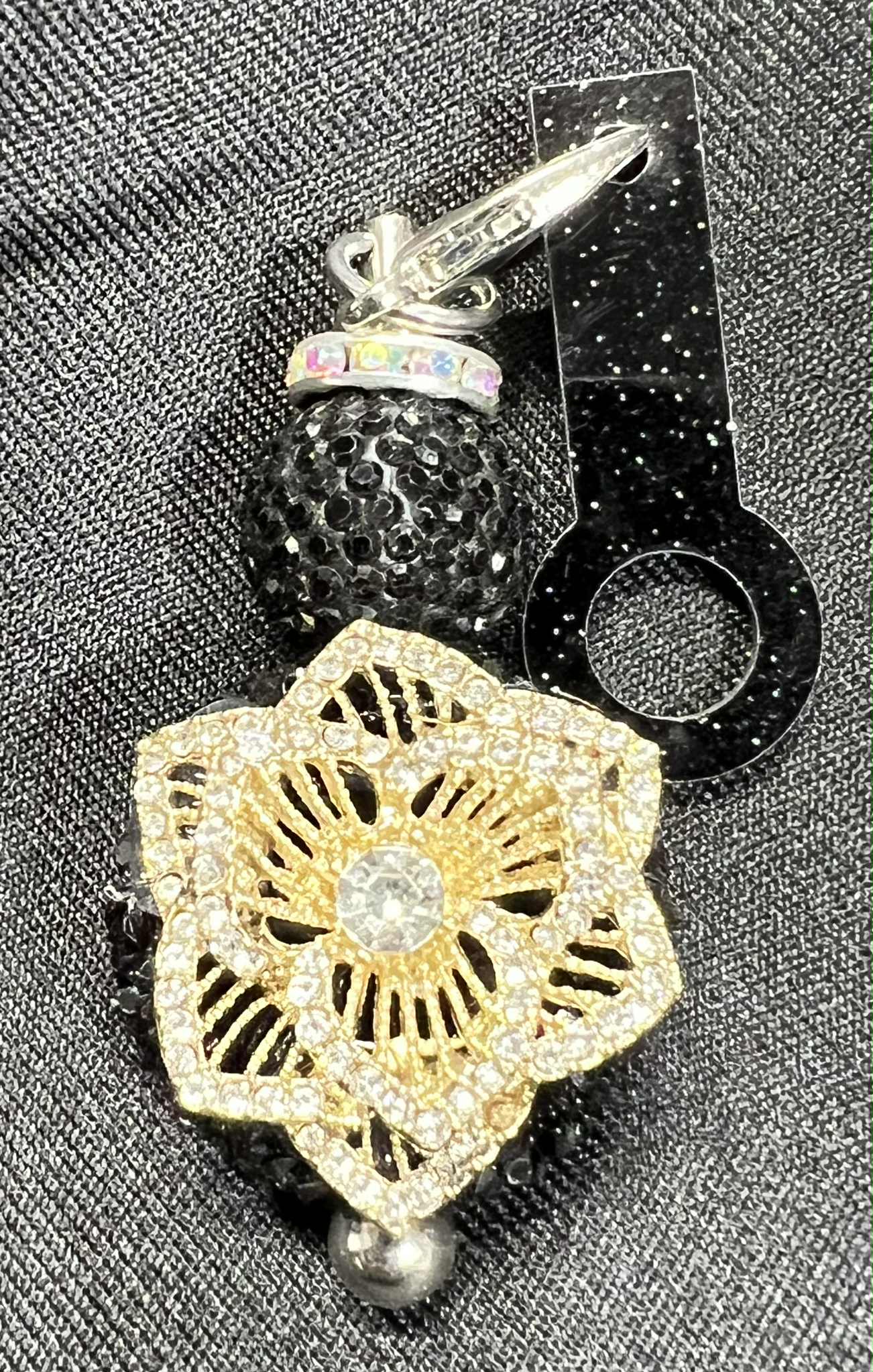 Beaded Straw Charm Toppers (Hard Plastic Ring)