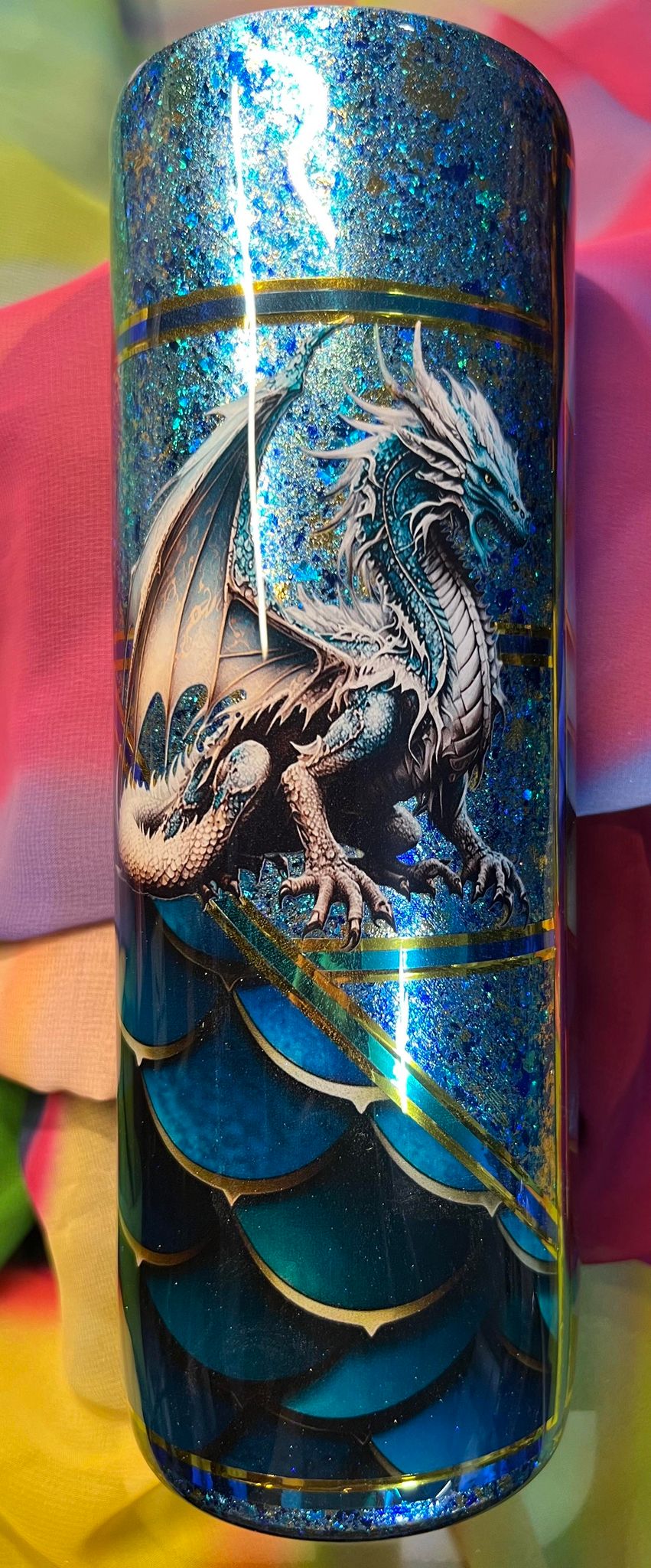 Teal Blue Dragon Scales