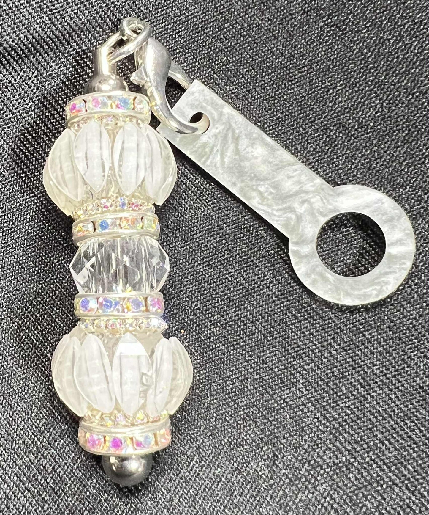 Beaded Straw Charm Toppers (Hard Plastic Ring)