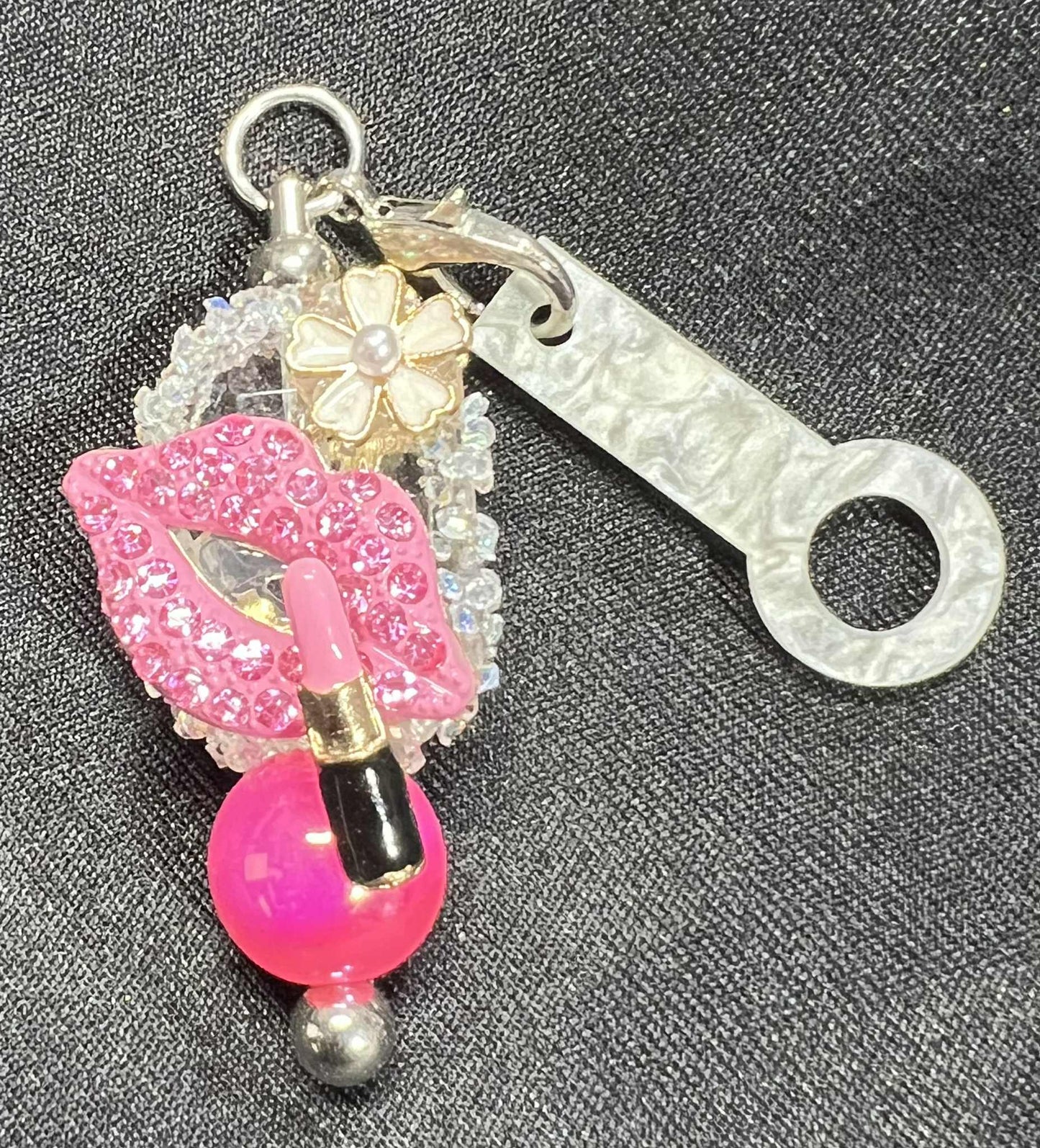 Beaded Straw Charm Toppers (Hard Plastic Ring)