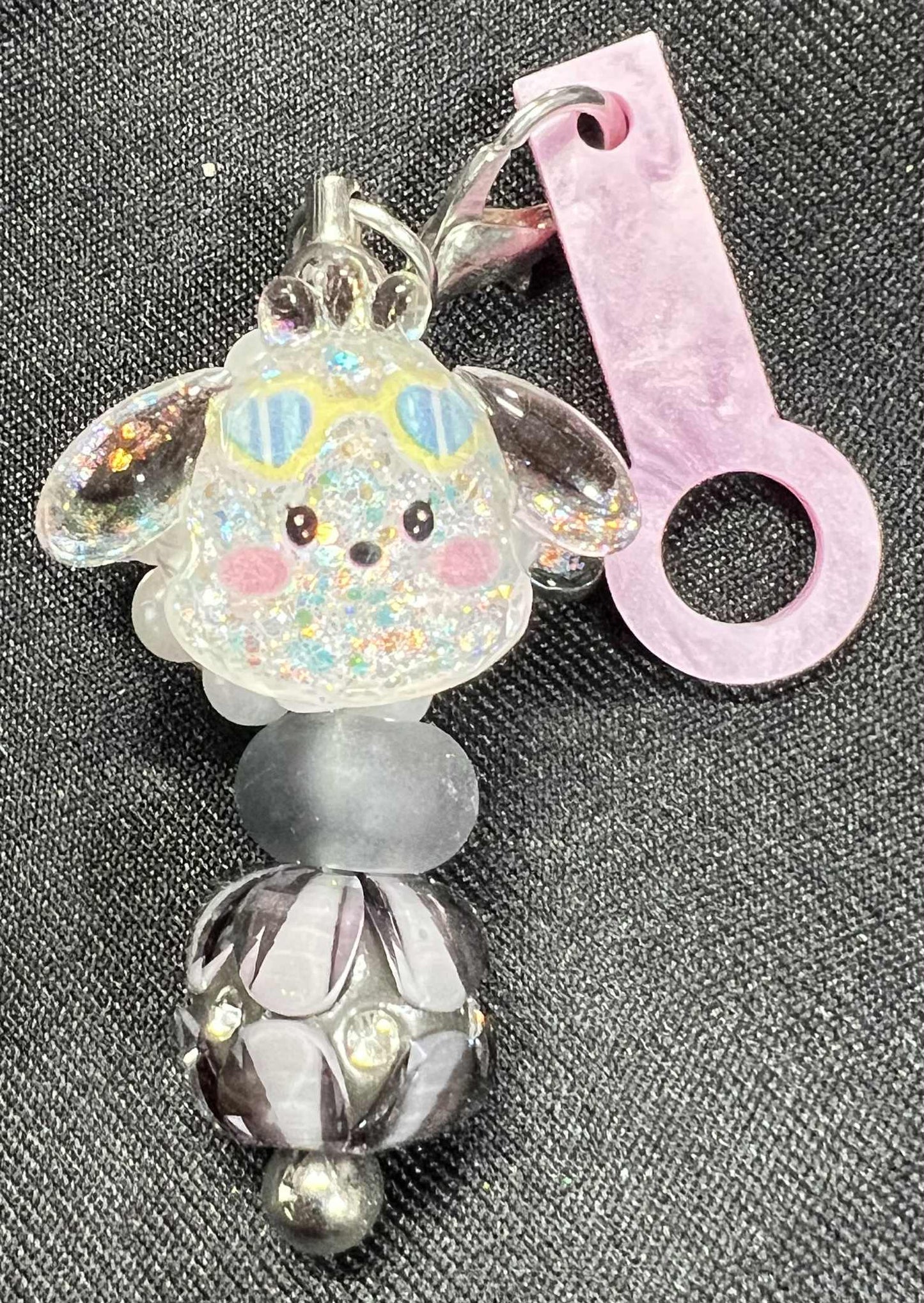 Beaded Straw Charm Toppers (Hard Plastic Ring)