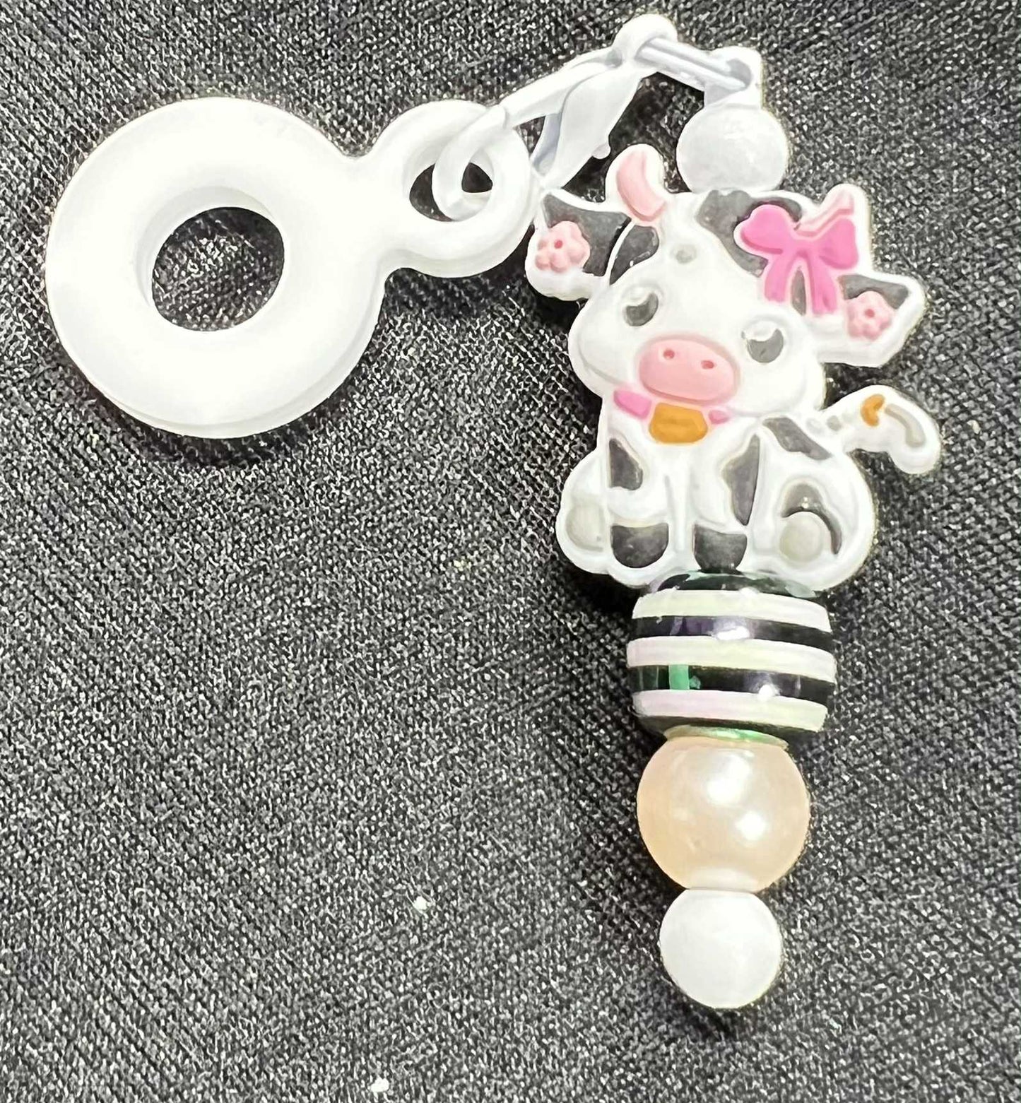 Beaded Straw Charm Toppers (Silicone Ring)