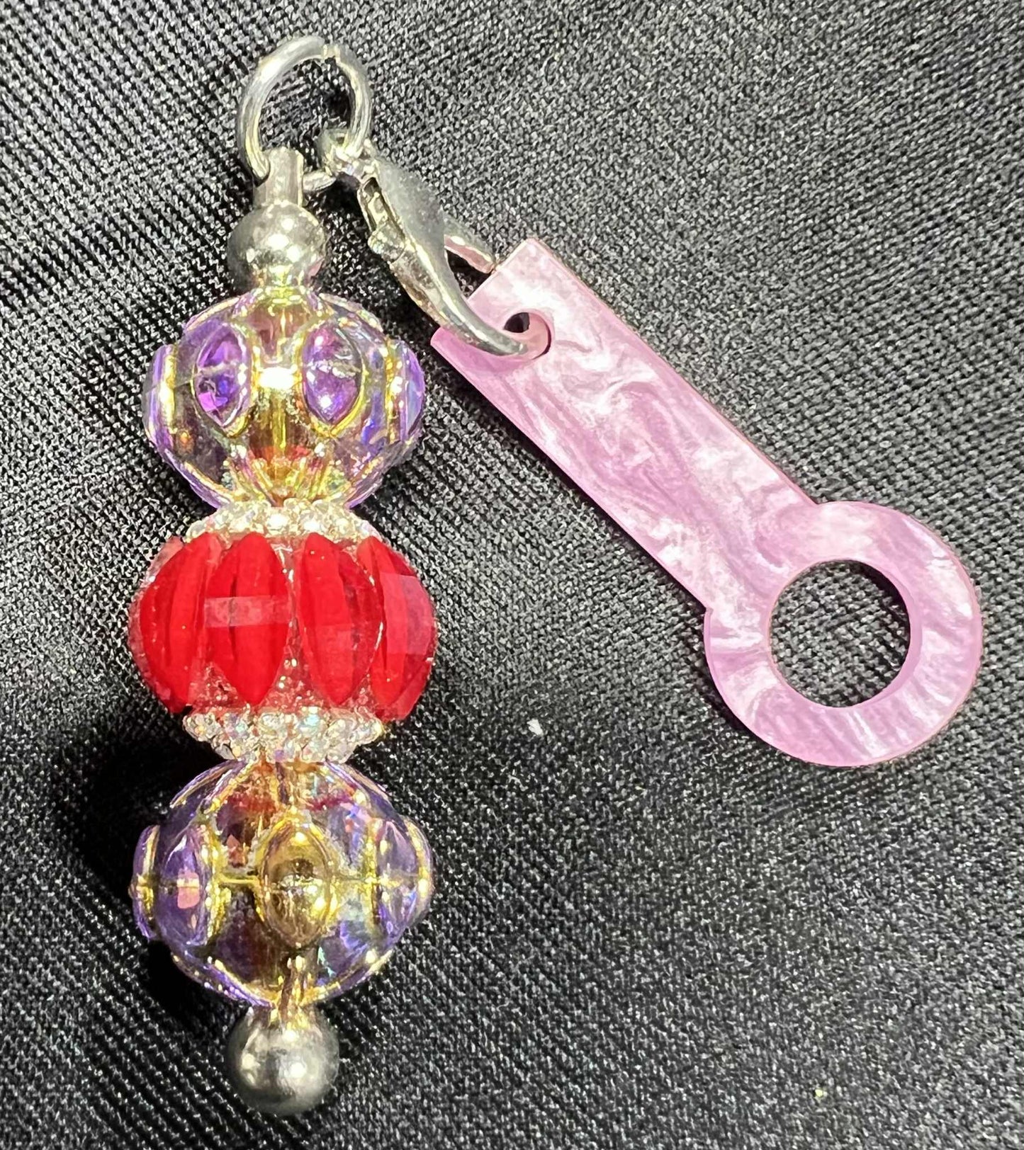 Beaded Straw Charm Toppers (Hard Plastic Ring)