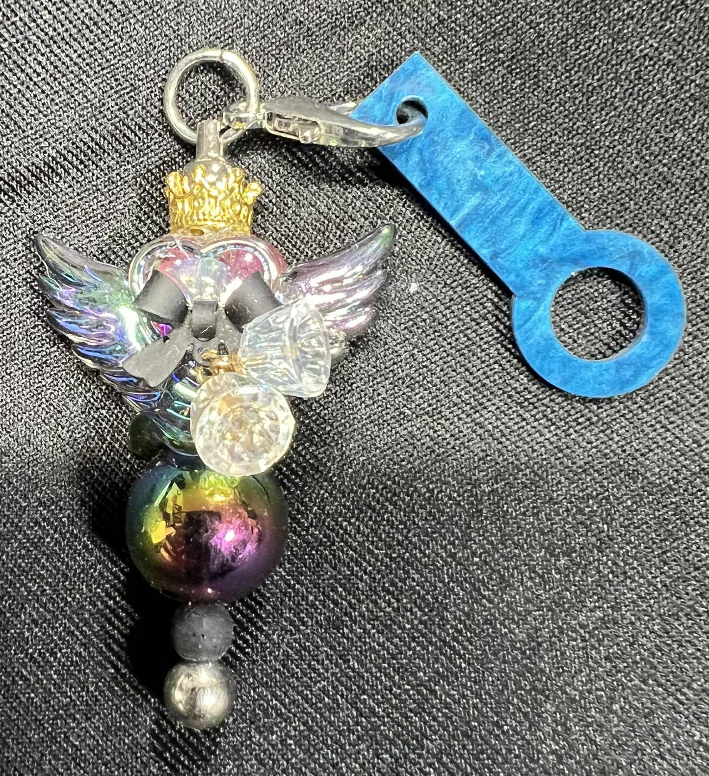 Beaded Straw Charm Toppers (Hard Plastic Ring)