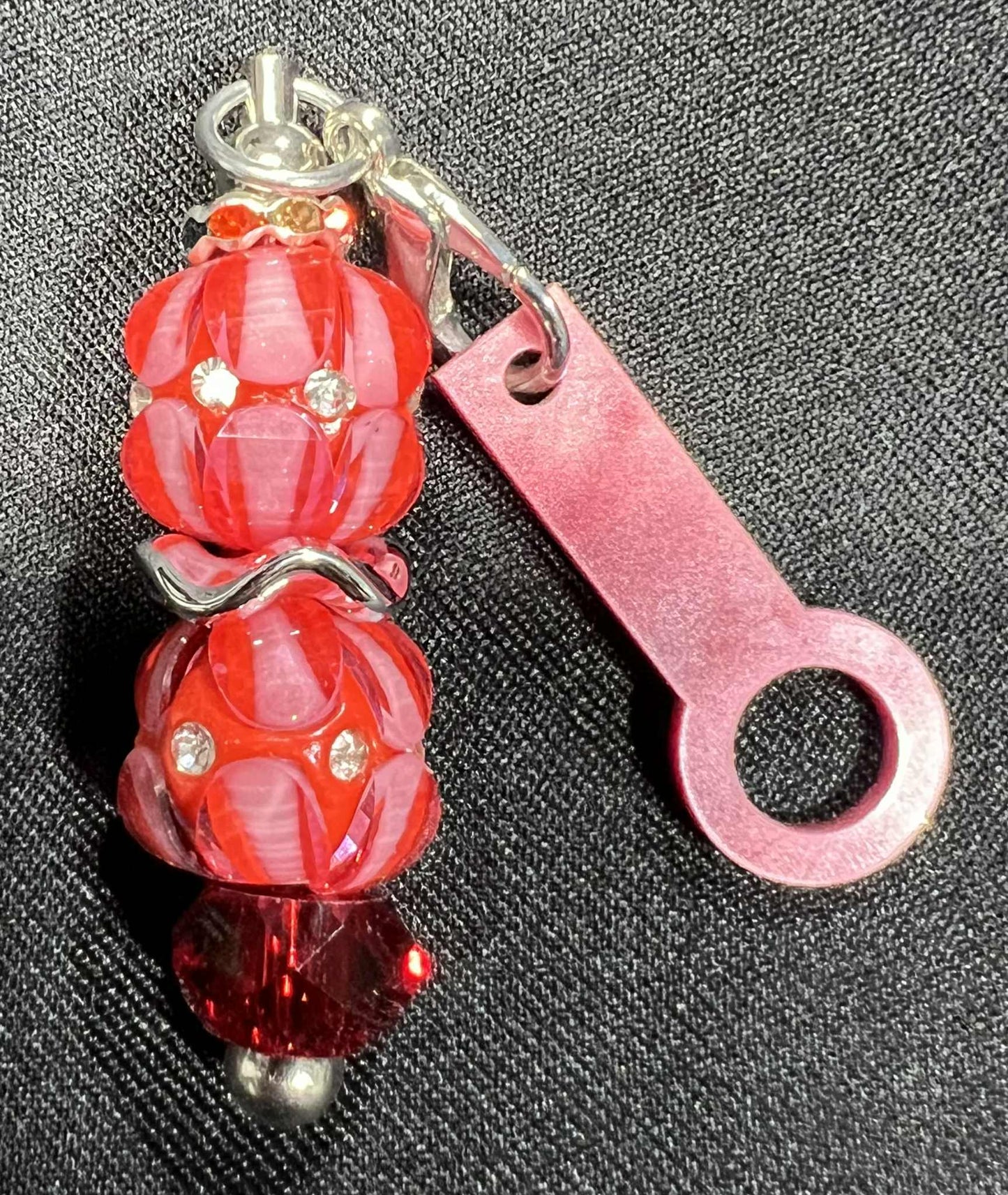 Beaded Straw Charm Toppers (Hard Plastic Ring)