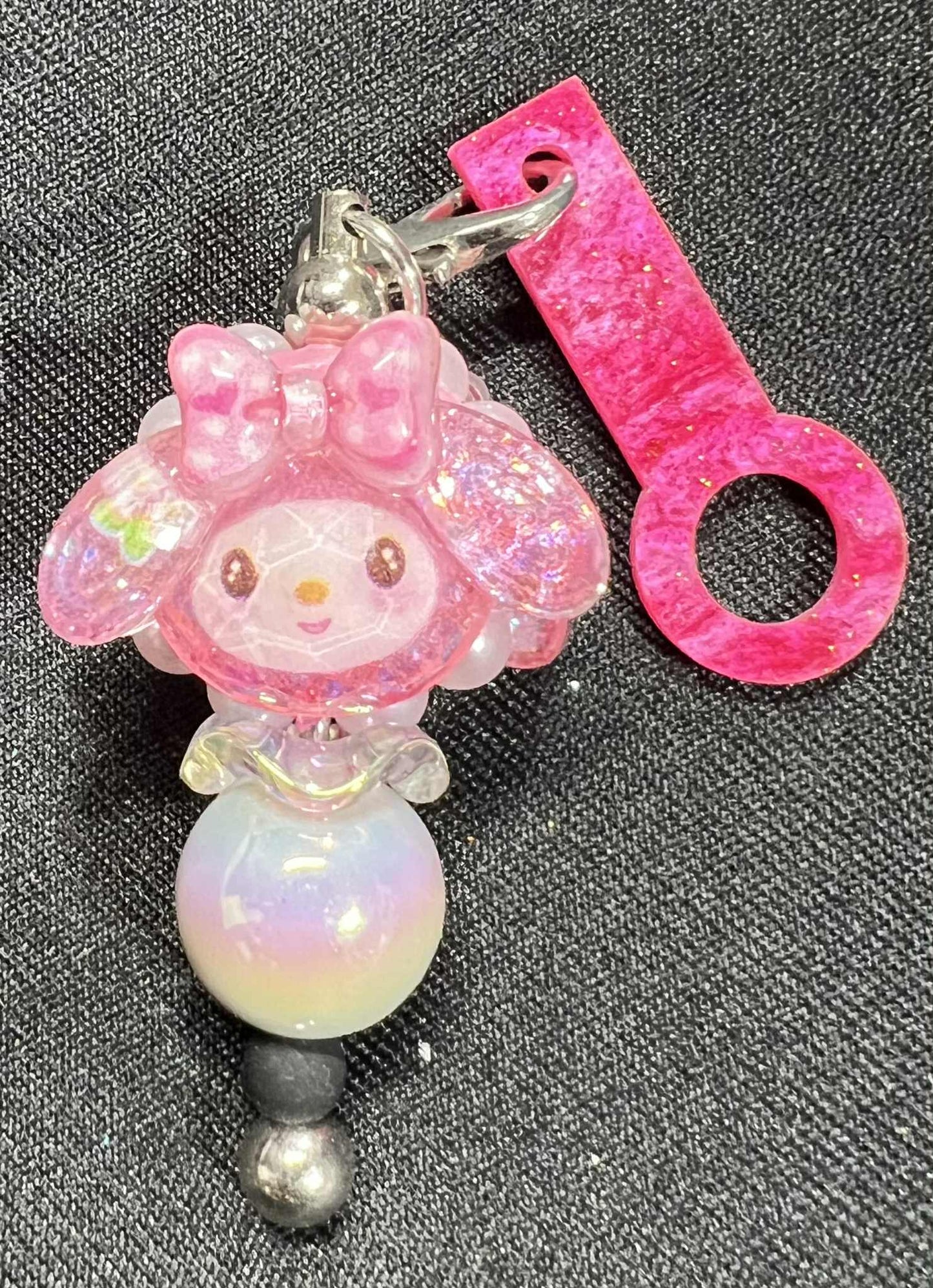 Beaded Straw Charm Toppers (Hard Plastic Ring)
