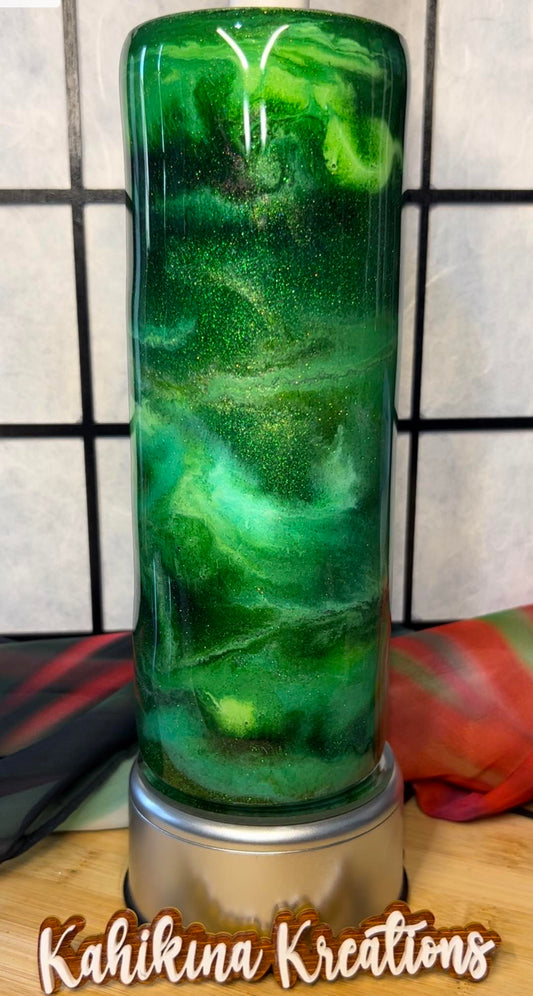 The Green Goblin Alcohol Ink Tumbler - 20oz