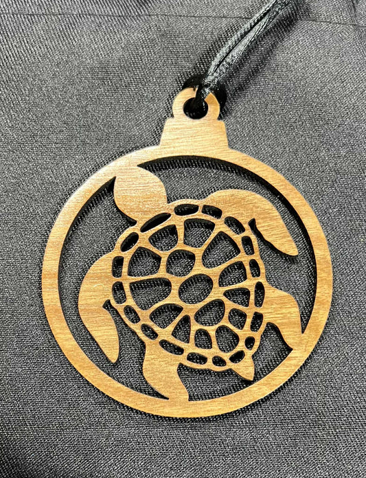 Honu Turtle Circle Ornament