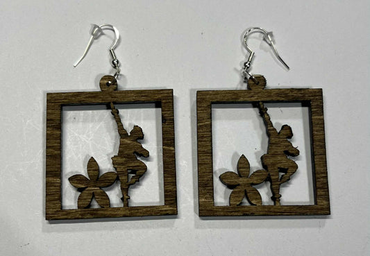 Rustic AS IS Misfits- Kane (Male) Hula Dancer Square Earring