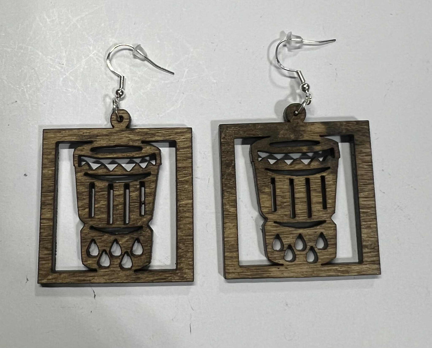 Rustic AS IS Misfits- Pahu Square Earring