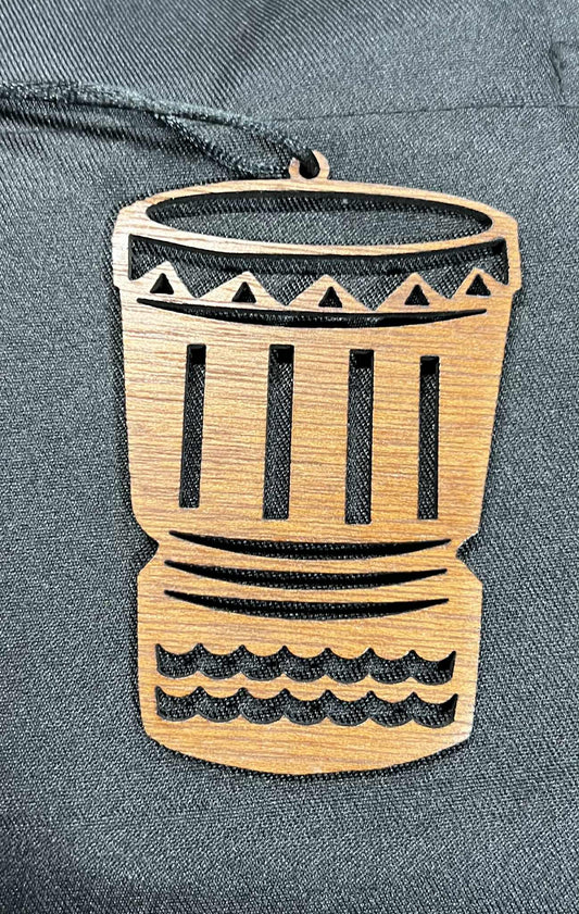 Pahu Drum Waves Ornament