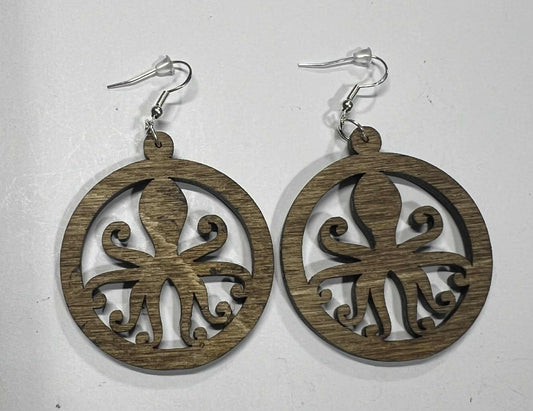 Rustic AS IS Misfits- Tako (Octopus) Round Earring