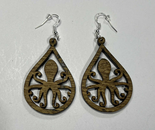 Rustic AS IS Misfits- Tako (Octopus) Teardrop Earring