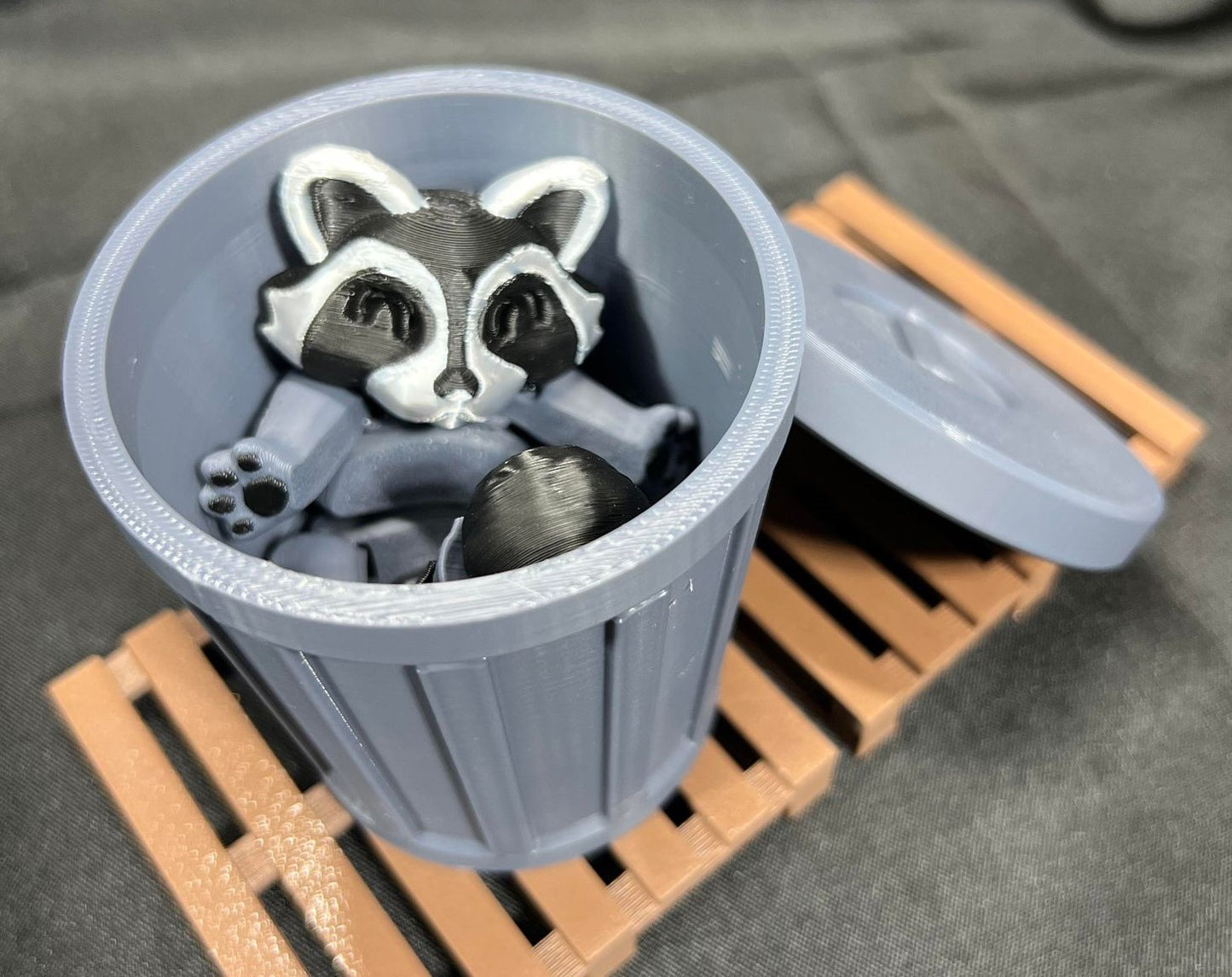 Trash Panda (Racoon) with Can