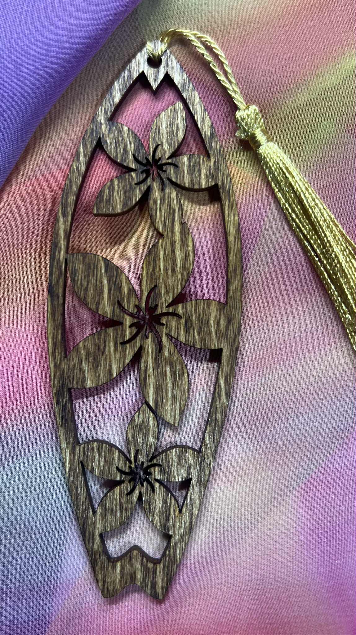 *NEW Triple Plumeria Blossoms Bookmark