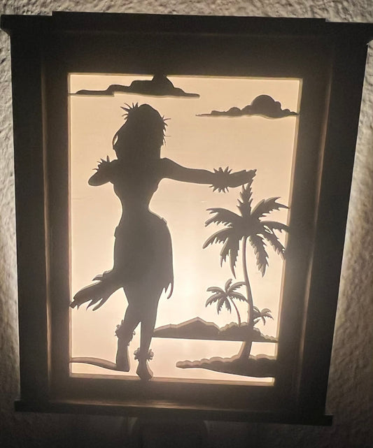 *NEW Vintage Hula Girl Nightlight