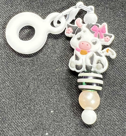 Beaded Straw Charm Toppers (Silicone Ring)
