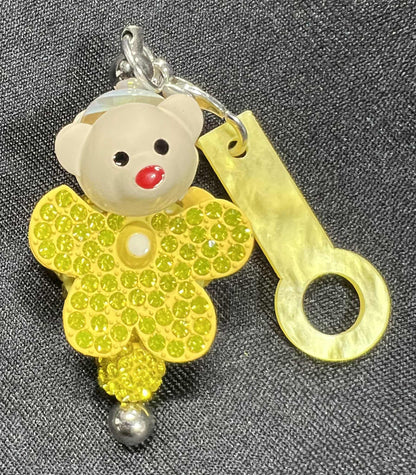 Beaded Straw Charm Toppers (Hard Plastic Ring)
