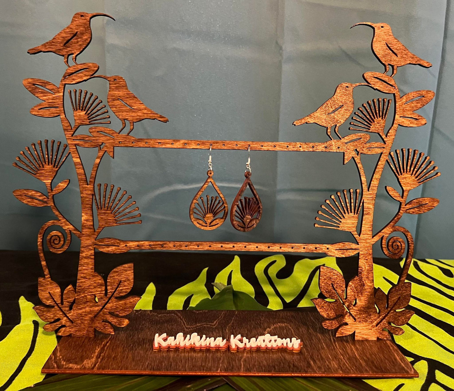 Earring Holder Stand Lehua I'iwi (earrings not included)