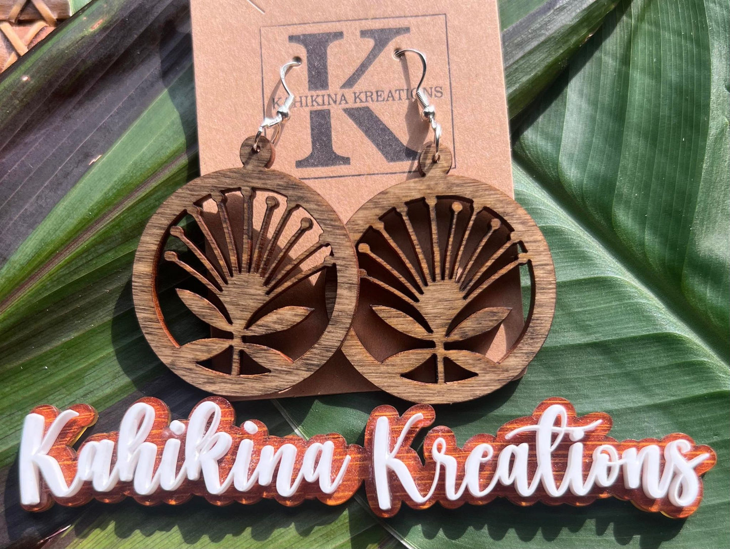 Earring Lehua Round