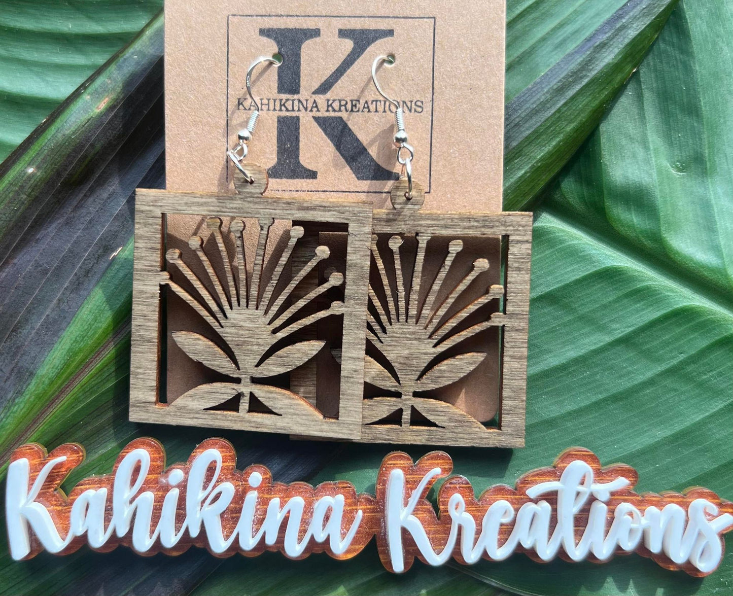 Earring Lehua Square