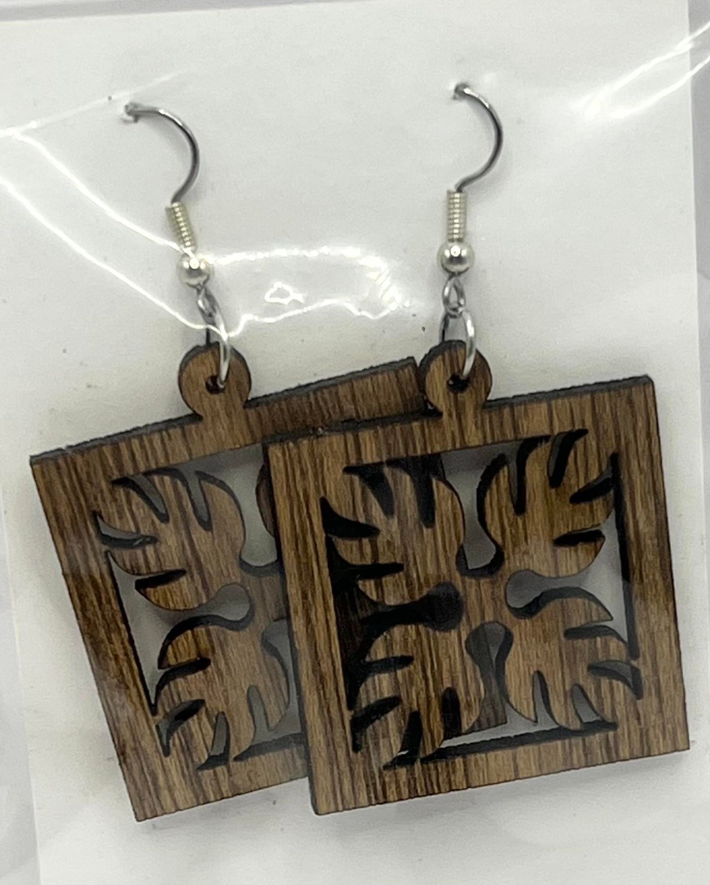 Ulu Quilt Square Earring