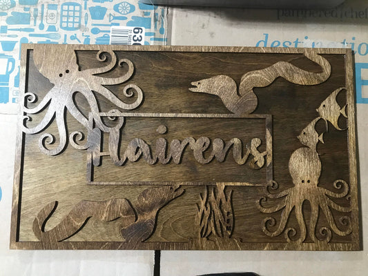 Custom Under the Sea Name sign