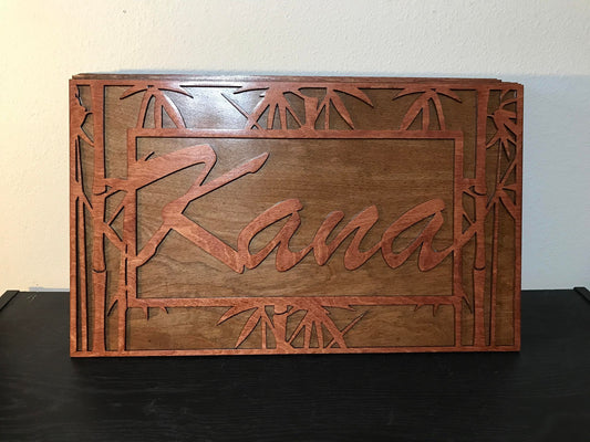 Custom Bamboo Name sign