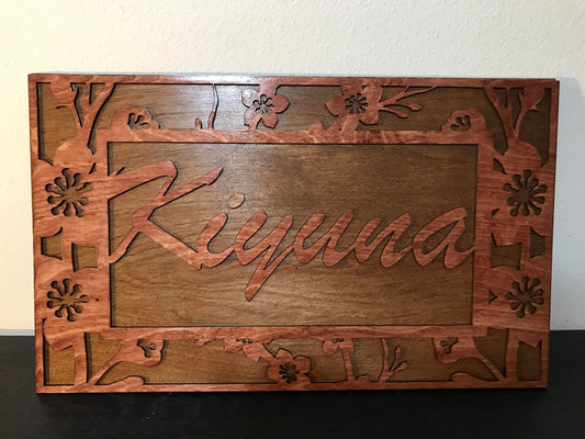 Custom Sakura (Cherry Blossom)  Name sign