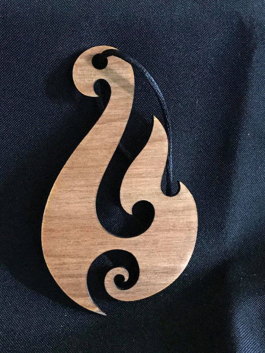 Maori inspired design Fishing Hook Ornament