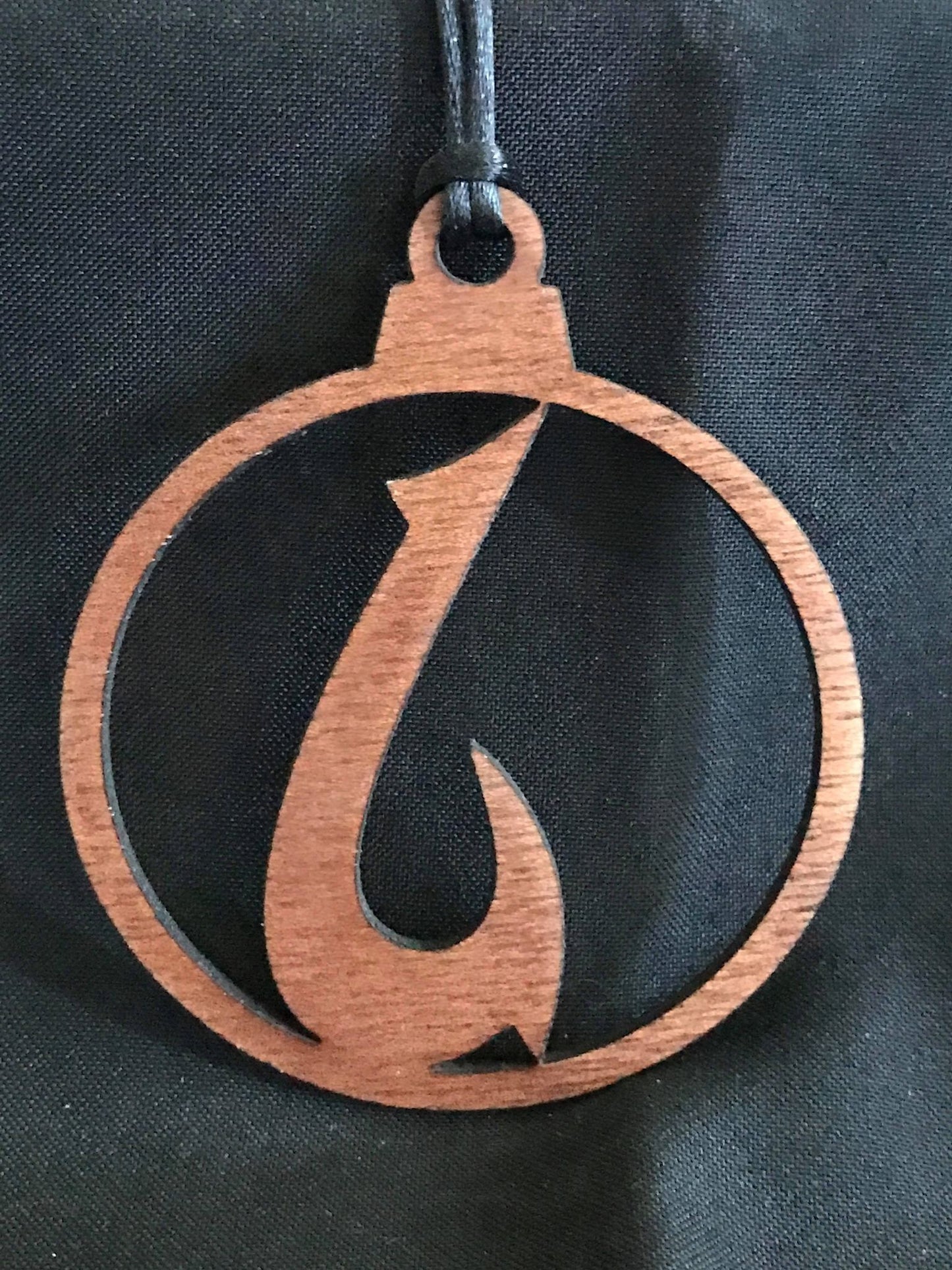 Fishing Hook Circle Ornament