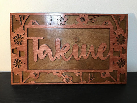 Custom Cherry Blossom (Sakura) Name sign